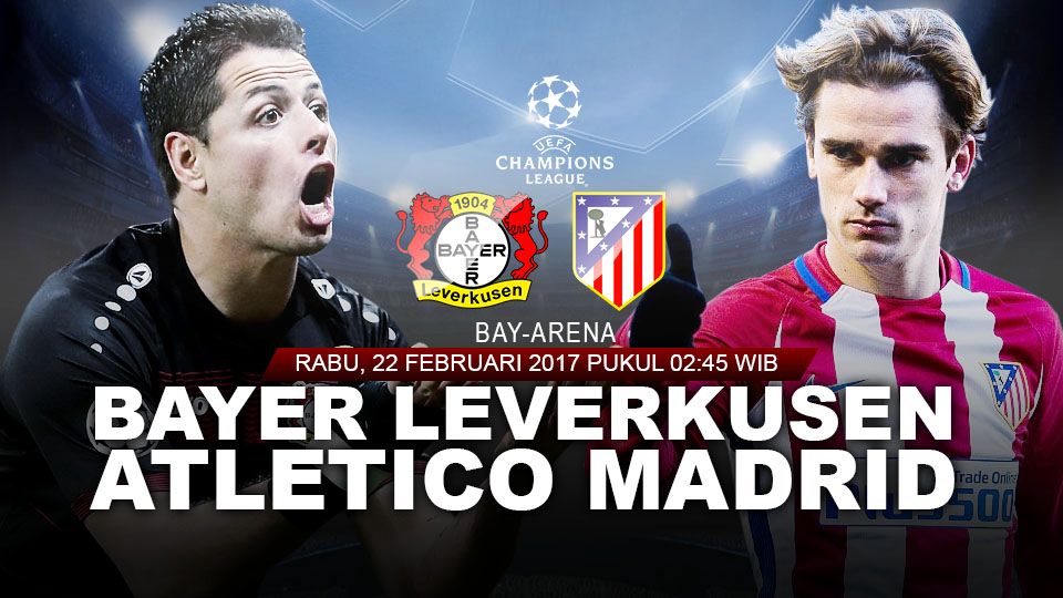 Bayer Leverkusen vs Atletico Madrid. Copyright: &copy; Grafis: Eli Suhaeli/INDOSPORT/Getty Images